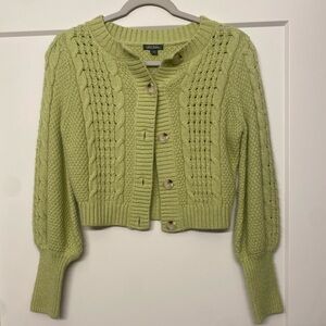 Wild Fable Light Green Button-Up Cardigan